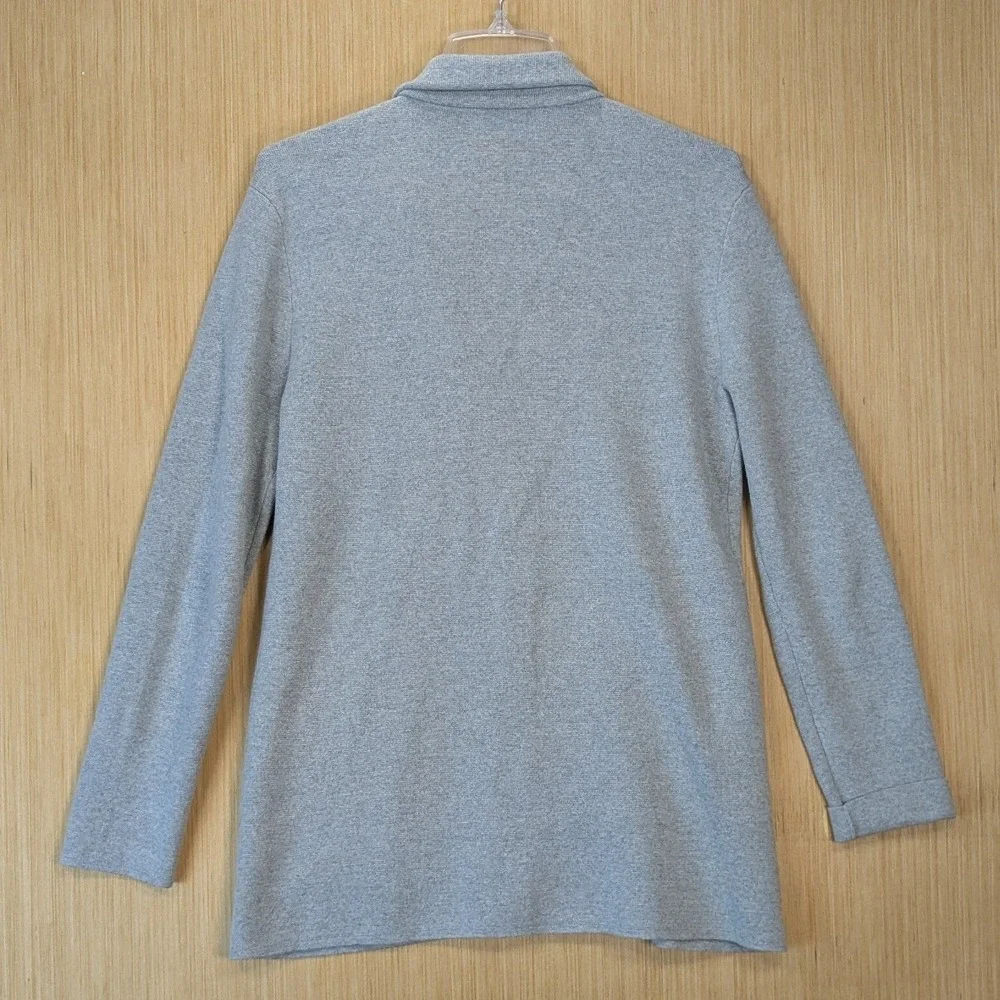 J.Crew Mercantile Womens Gray‎ Knit Blazer Jacket 100% Cotton Medium Minimalist